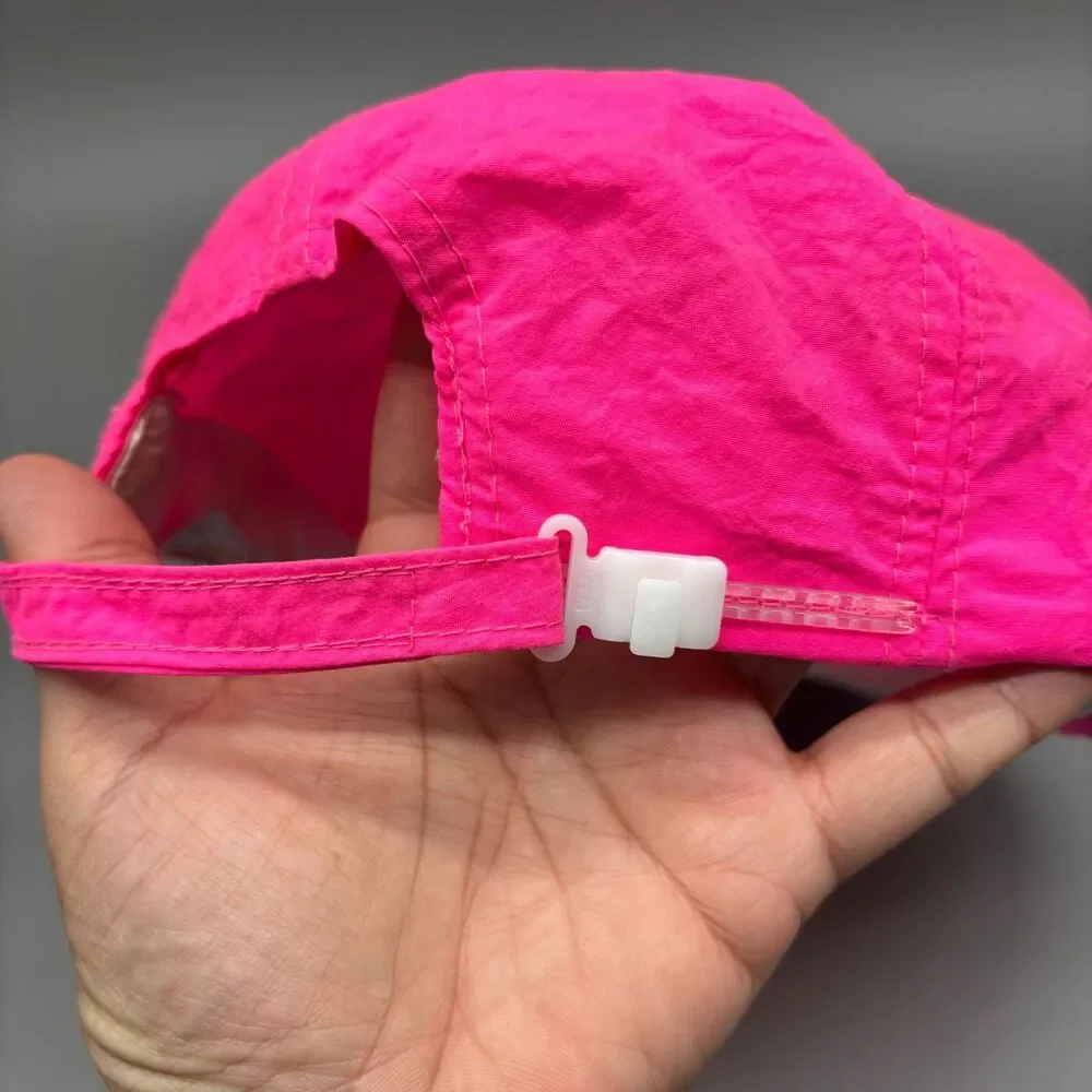 Vintage Cummins Racing Hat Neon Pink Strapback Adjustable Rope Cap Nylon 80s - Picture 5 of 9